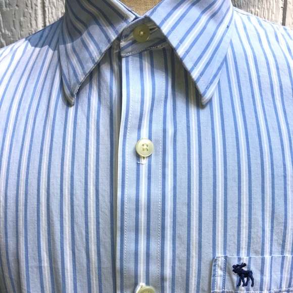 EUC ABERCROMBIE & FITCH MENS XXL STRIPED BUTTON-UP - Picture 3 of 6